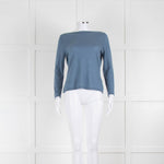 The Fold Blue Fine Cashmere Sweater