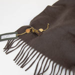 Loro Piana Khaki Oversized Cashmere Fringed Scarf