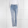 AG Jeans Blue High Rise Straight Leg Jeans