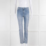 AG Jeans Blue High Rise Straight Leg Jeans