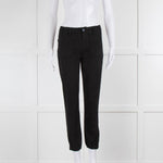 Paige Black Elasticated Ankle Jeans