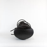 NEOUS Vela Black Suede Asymmetrical Backpack