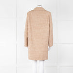 Luisa Cerano Brown & Cream Fleck Cotton Mix Coat With Fringing