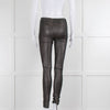 Joseph Silver Metallic Leather Leggings