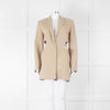 Jacquemus The Bari Beige Linen Cut Out Blazer Dress