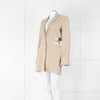 Jacquemus The Bari Beige Linen Cut Out Blazer Dress