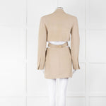 Jacquemus The Bari Beige Linen Cut Out Blazer Dress