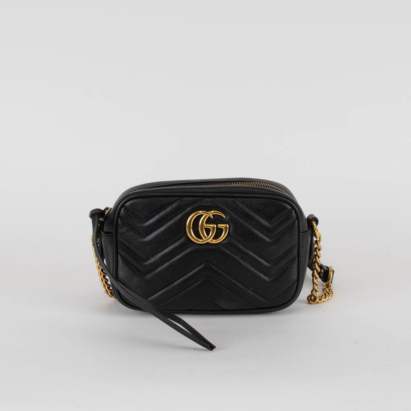 Gucci Black Mini Marmont Camera Crossbody