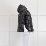 Moncler Black Quilted Jacket with Hood and Arms Zips