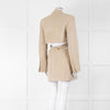 Jacquemus The Bari Beige Linen Cut Out Blazer Dress