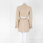 Jacquemus The Bari Beige Linen Cut Out Blazer Dress