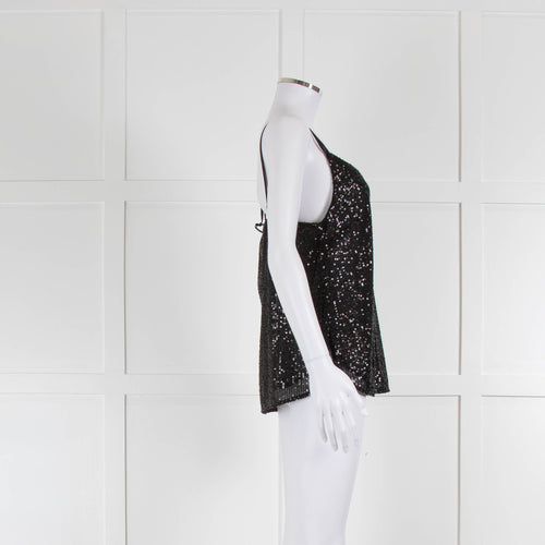 Second Female Black Sequin Camisole Top