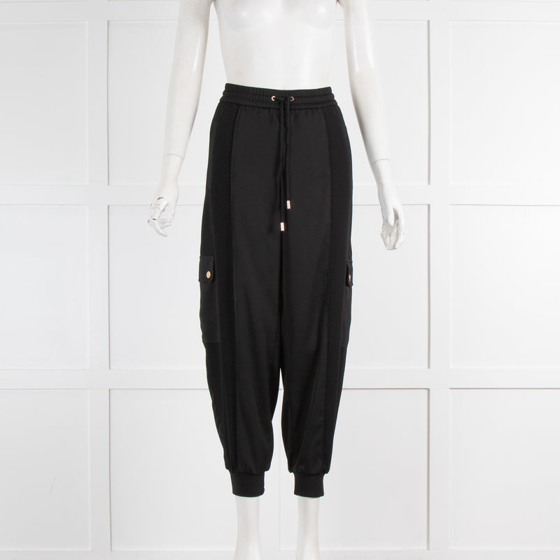 Me + Em Black Cargo Trousers With Side Pockets