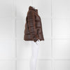 Unreal Fur Brown Moc Croc Puffer Jacket