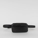 Bottega Veneta Black Leather Woven Belt Bag