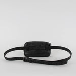 Bottega Veneta Black Leather Woven Belt Bag