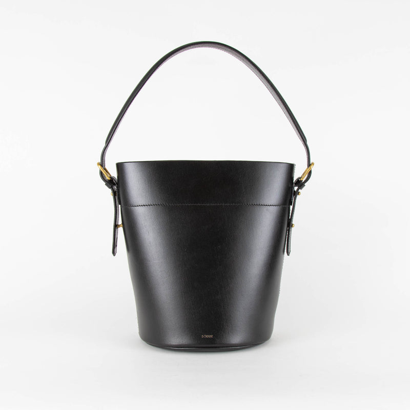 Soeur Black Leather Nevada Bucket Bag