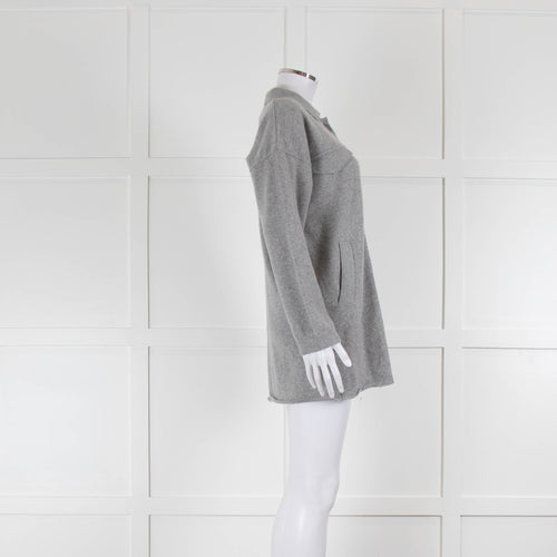 Amina Rubinacci Grey Cashmere Shacket