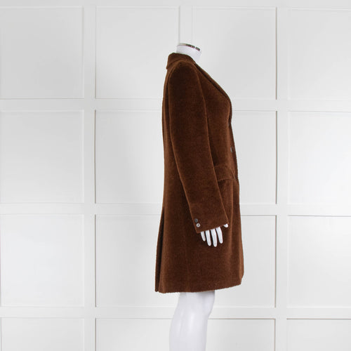 Agnona Brown Alpaca Mix Coat