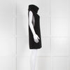 Joseph Black Chunky Knit Rib Sleeveless Polo Neck Tabard Top