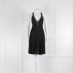 Balenciaga Black Silk Pleated Camisole Dress