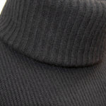 Joseph Black Chunky Knit Rib Sleeveless Polo Neck Tabard Top