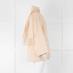 Marella Cream Wool Mix Coat With Matching Scarf