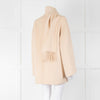 Marella Cream Wool Mix Coat With Matching Scarf