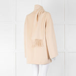 Marella Cream Wool Mix Coat With Matching Scarf