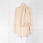 Marella Cream Wool Mix Coat With Matching Scarf