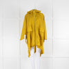 Moncler Mustard Lightweight Coat With Side Buttons