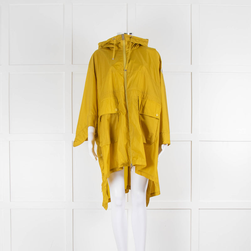 Moncler Mustard Lightweight Coat With Side Buttons