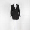 Ann Demeulemeester Black Longline Blazer with Collar Detail