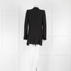 Ann Demeulemeester Black Longline Blazer with Collar Detail