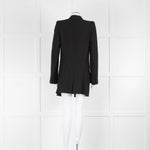 Ann Demeulemeester Black Longline Blazer with Collar Detail