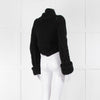 Valentino Black Cable Knit Cropped Cardigan