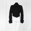 Valentino Black Cable Knit Cropped Cardigan