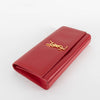 Saint Laurent Red Fold Over Logo Clutch