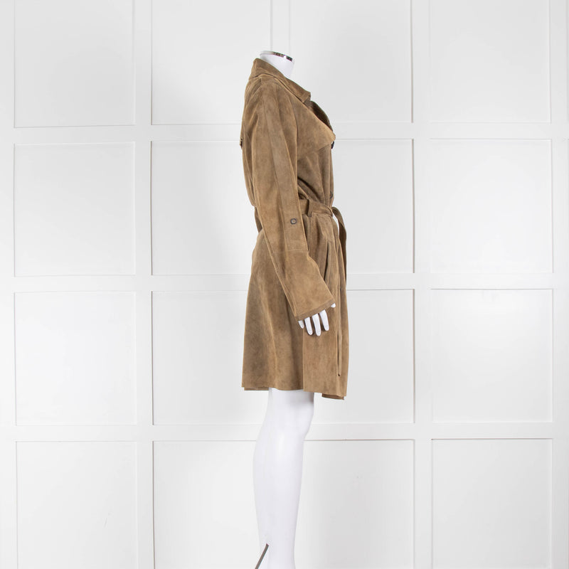 Meindl  Tan Suede Lady Trench Coat