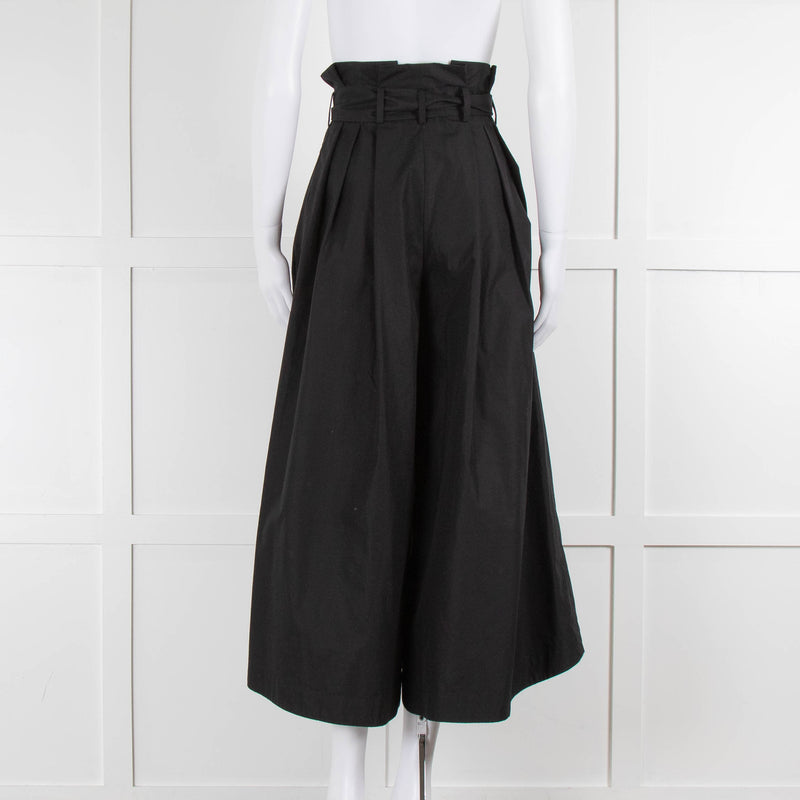 Fendi Black Paper Bag Waist Culottes