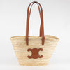 Celine Medium Triomphe Classic Panier Raffia Basket Bag