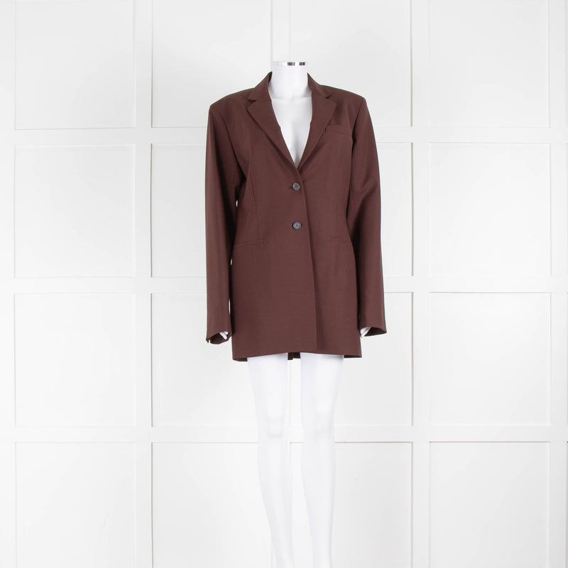 Joseph Burgundy Long Line Jacket