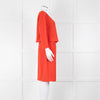 Armani Collezioni Coral Orange Red Sleeved Dress