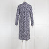 APC Blue Patterned Cotton Shirt Dress