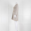 Edward Archour Paris Cream Boucle Dress Coat With Pearl Buttons