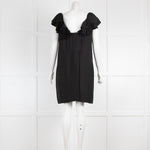 See By Chloe Black Shift Dress with Frill Sleeves