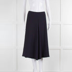 Iris & Ink Navy Blue A Line Midi Skirt