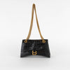 Balenciaga Black Crush Small Crocodile-Effect Bag