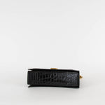 Balenciaga Black Crush Small Crocodile-Effect Bag