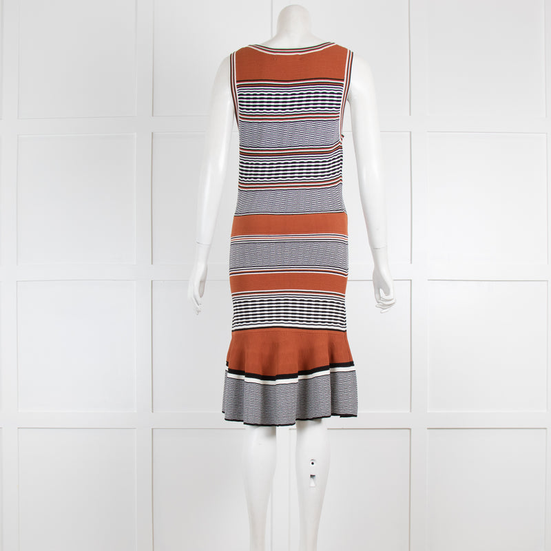 Sandro Tan Stripe Knit Dress